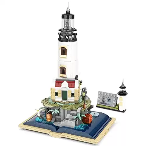 NEWABWN Ideas Lighthouse Building Set for Adults and Kids, Creative STEM Gift with Glowing Rotating Lighting for Boys and Girls Ages 8-12+, Unique Collection and Display Model for Home (1016 PCS)