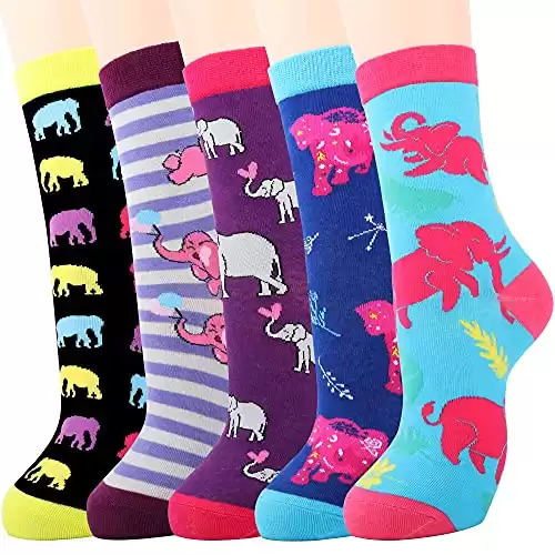 Jeasona Women's Elephant Socks Elephant Gifts for Women Mom Teenager Girls