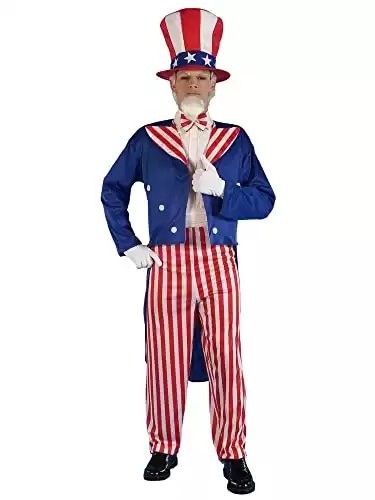 Forum Patriotic Party Uncle Sam Costume, Red, Standard