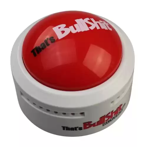 Talkie Toys Products That’s Bullshit Button - 8 Hilarious BS Sayings - Funny Talking Button for Games, Political BS, Big Laughs, Office Humor - Great Gag Gift and Stocking Stuffer