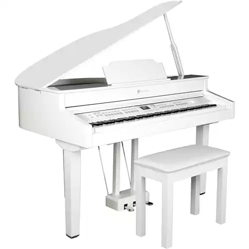 Williams Symphony Grand II Digital Micro Grand Piano With Bench (White)