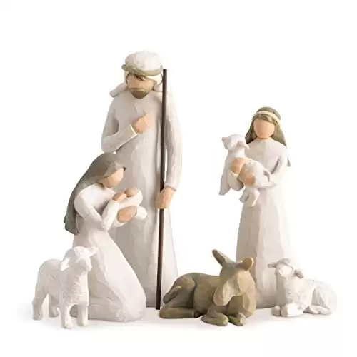 Willow Tree 6-Piece Nativity Set, Behold The Awe and Wonder of The Christmas Story, Build a Family Holiday Tradition with Classic Nativity Collection, Sculpted Hand-Painted Figures