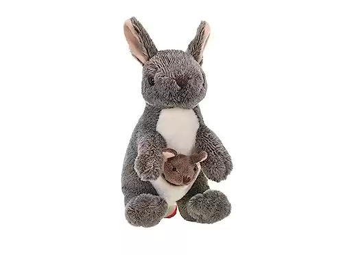 Wild Republic Kangaroo with Joey Plush, Stuffed Animal, Plush Toy, Gifts for Kids, Cuddlekins 8 Inches, 8", Model:10867