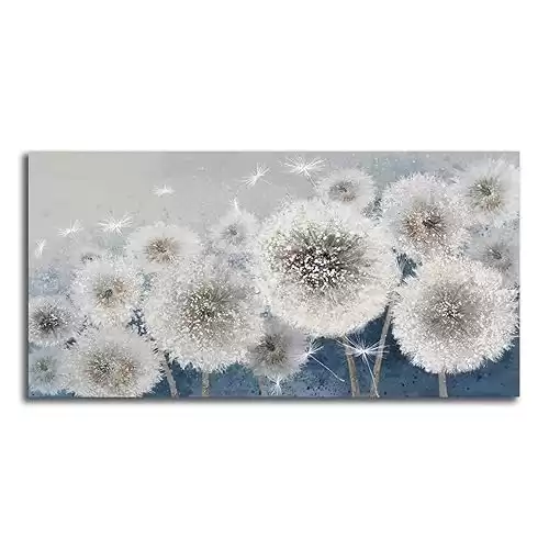 Large Dandelion Canvas Prints Botanical Wall-Art Bedroom, living Room Office Hotel Home/Art Canvas for Walls 29x58 in