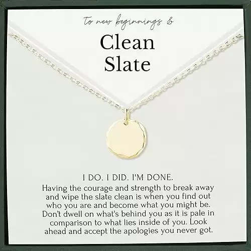 HOPE LOVE SHINE New Beginnings Lotus Necklace for Women - Gifts for Her - Divorce Gifts, Addiction Recovery, AAA, Sobriety Gifts for Women, Break Up, Recovery - Lotus Pendant, Sterling Silver