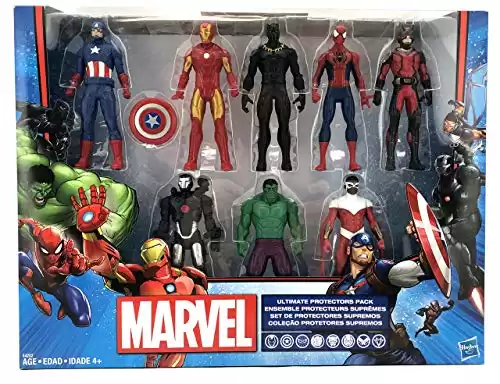 Marvel Avengers Action Figures - Iron Man, Hulk, Black Panther, Captain America, Spider Man, Ant Man, War Machine & Falcon! (8)