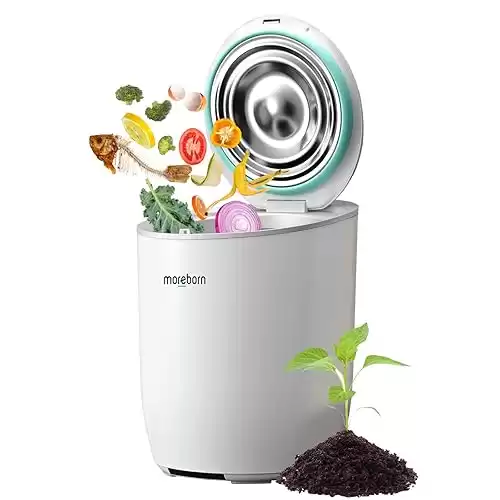 Moreborn by Neakasa 12L Larger Capacity Electric Composter for Kitchen, Smart Odorless Food Waste Compost Machine, Turn Food Waste Into Organic Fertilizer for Plants, Indoor Compost Bin