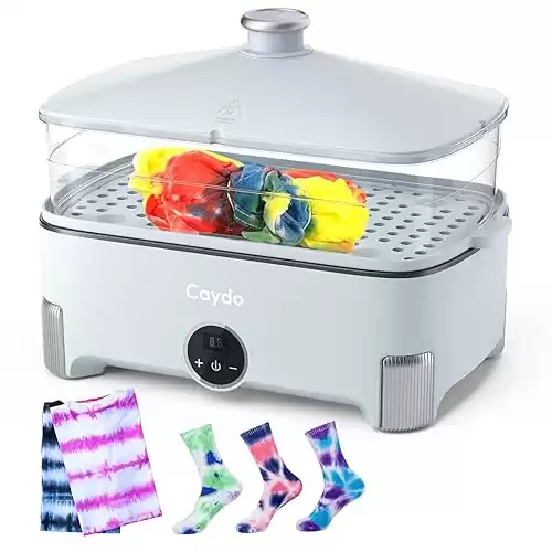 Caydo Tie-Dye Fixation Machine - Quick and Easy 20-40 Min Process for Vibrant Results | Enhanced Color Fixation with Steam Heating | Ideal for Tie Dye Projects