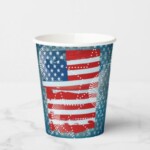 patriotic paper cups