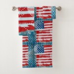 rustic american flag decor